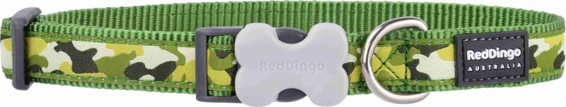 Red Dingo Halsband XS, 20-32cm, Camouflage Green