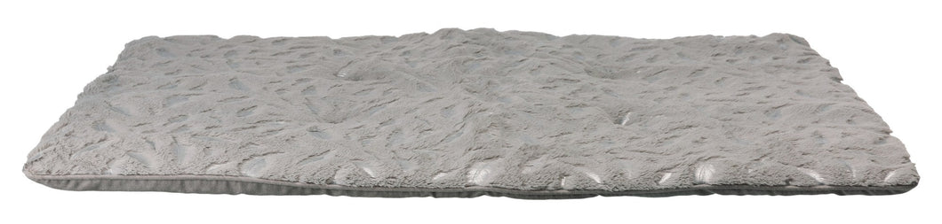 Decke Feder 100x70 cm grau/silber