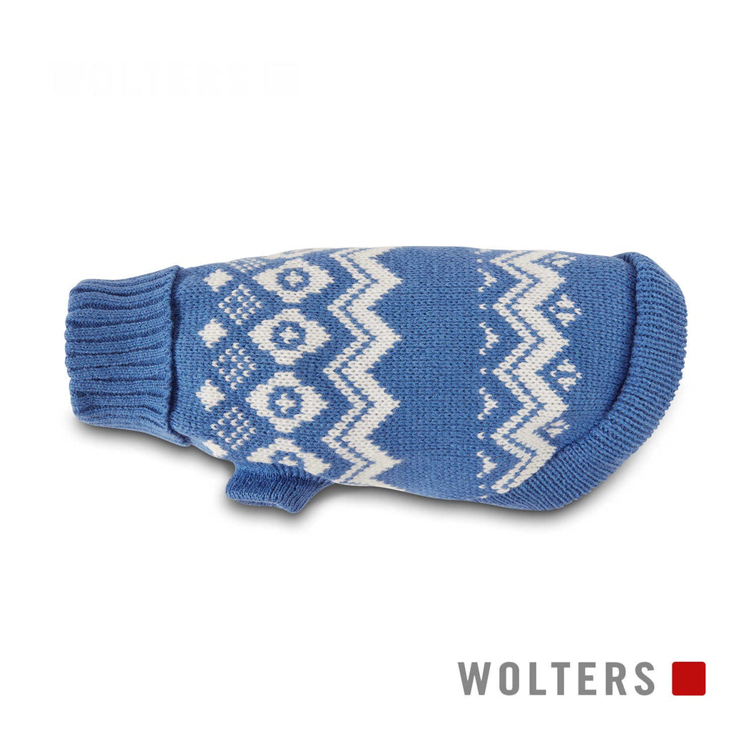 Norweger Pullover riverside blue-weiß