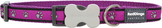 Red Dingo Halsband XS, 20-32cm, Pawprints Purple