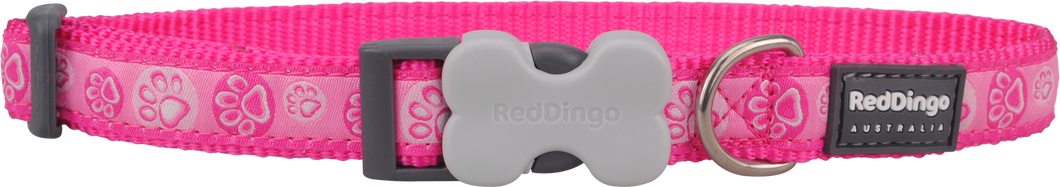 Red Dingo Halsband XS, 20-32cm Paw Impressions Hot Pink